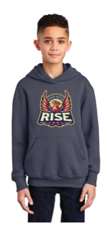Yth Primary Logo Hood-Dark Heather Grey