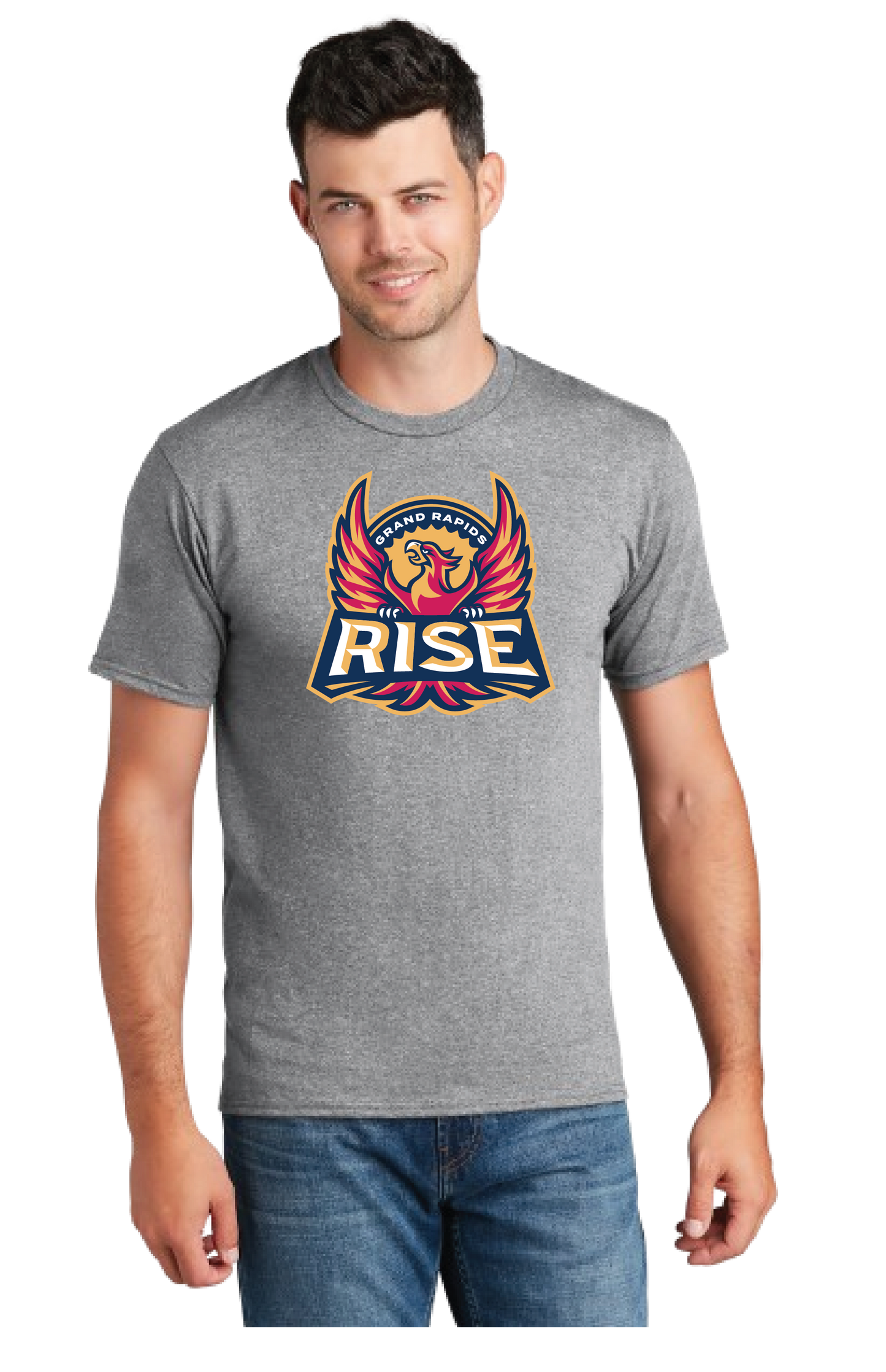 Primary Logo Tee-Athletic Heather