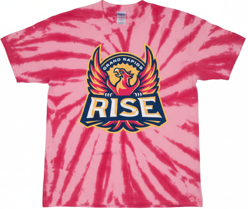 TEE YOUTH Red Tie-Dye Primary Logo