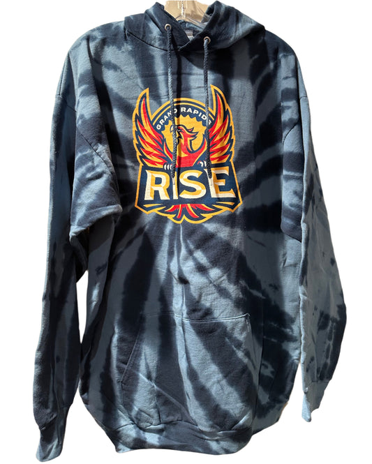 Navy Tie-Dye Logo Hood