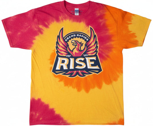 Tie Dye Yth Primary Logo Tee - Blaze